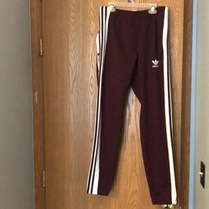 Burgundy Adidas Pants
